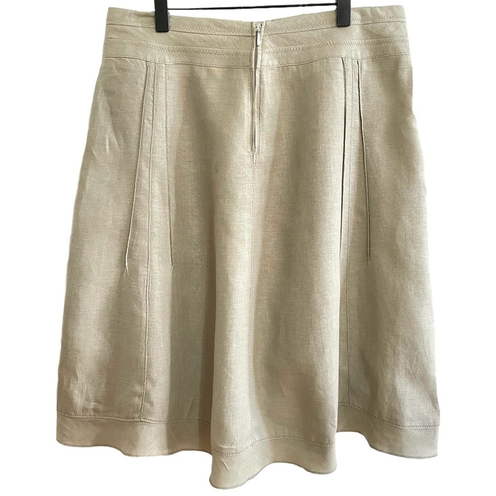 Benetton Linen Skirt, Beige, Italy Size 40 (4 US) - Picture 2 of 10